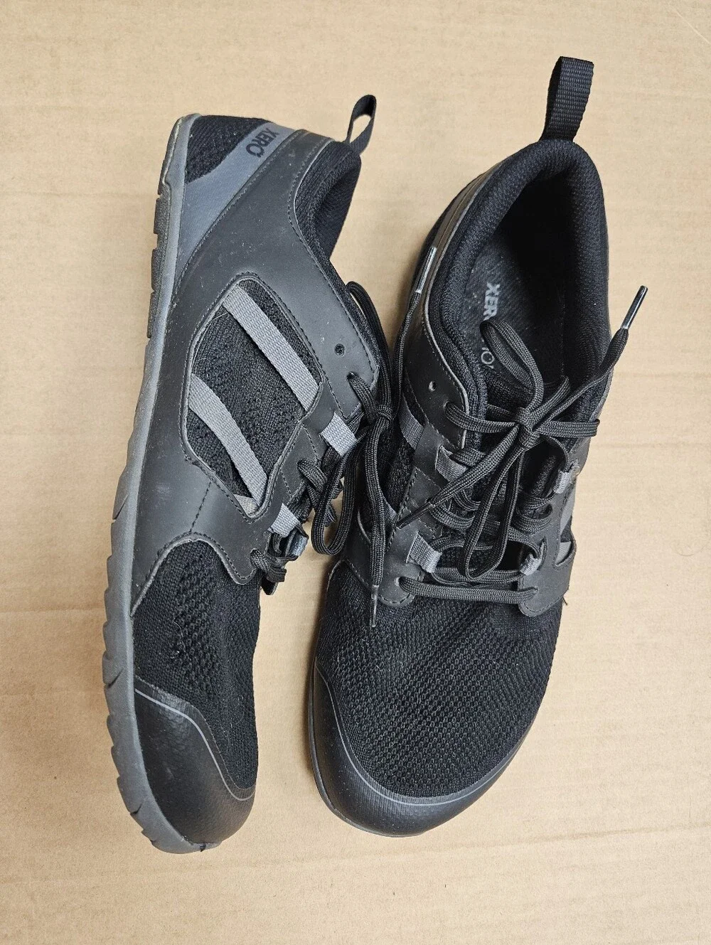 Xero Shoes Zelen Barefoot Black Minimalist Sneakers Athletic Wide Toe Box Sz 13